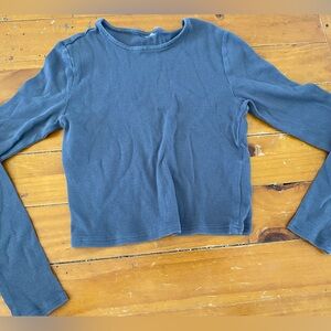 Gray Long Sleeve Top